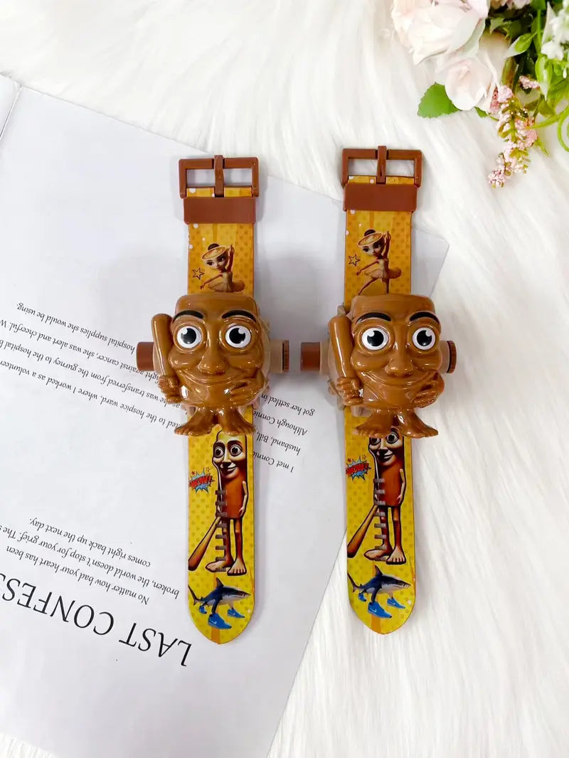 Tung Tung Tung Sahur Digital Projector Watch with 24 Image Slides, Adjustable Character Strap