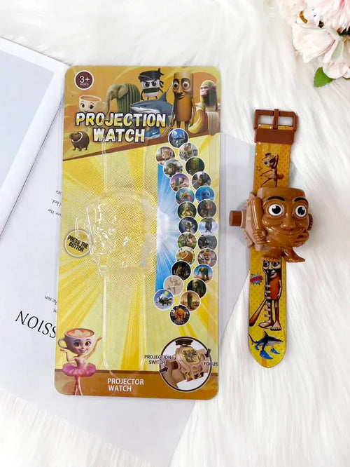 Tung Tung Tung Sahur Digital Projector Watch with 24 Image Slides, Adjustable Character Strap