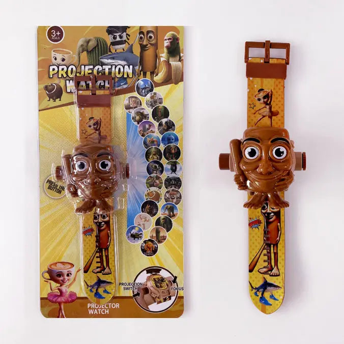 Tung Tung Tung Sahur Digital Projector Watch with 24 Image Slides, Adjustable Character Strap